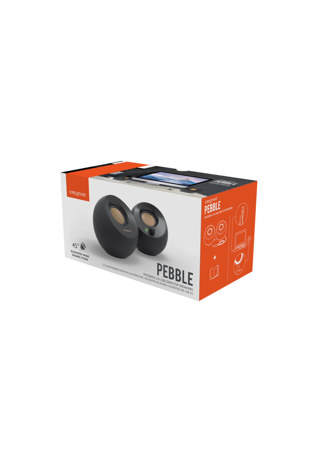 Parlante Creative Pebble Negro-5