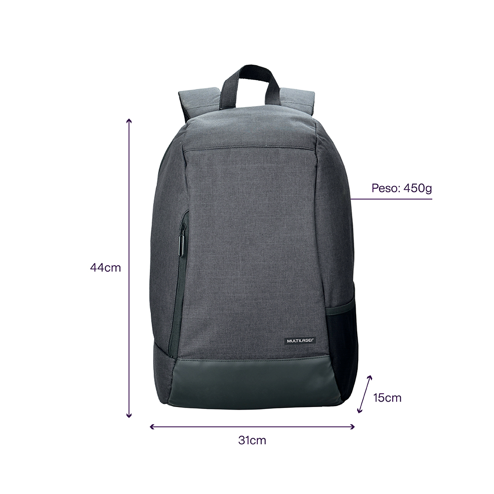 Mochila Notebook Multilaser Safe Gris BO426-4