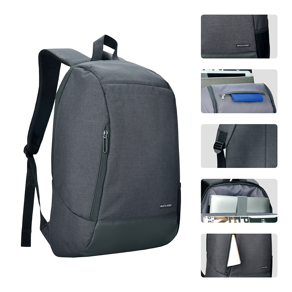 Mochila Notebook Multilaser Safe Gris BO426-5