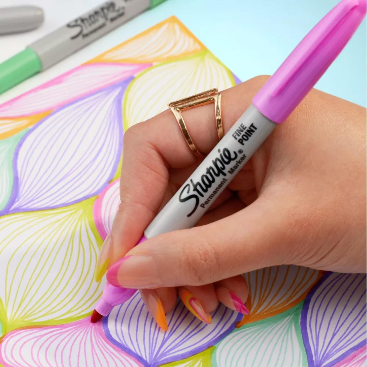 Marcadores Permanentes Sharpie Glam Pop P/Fina 24 Colores-2