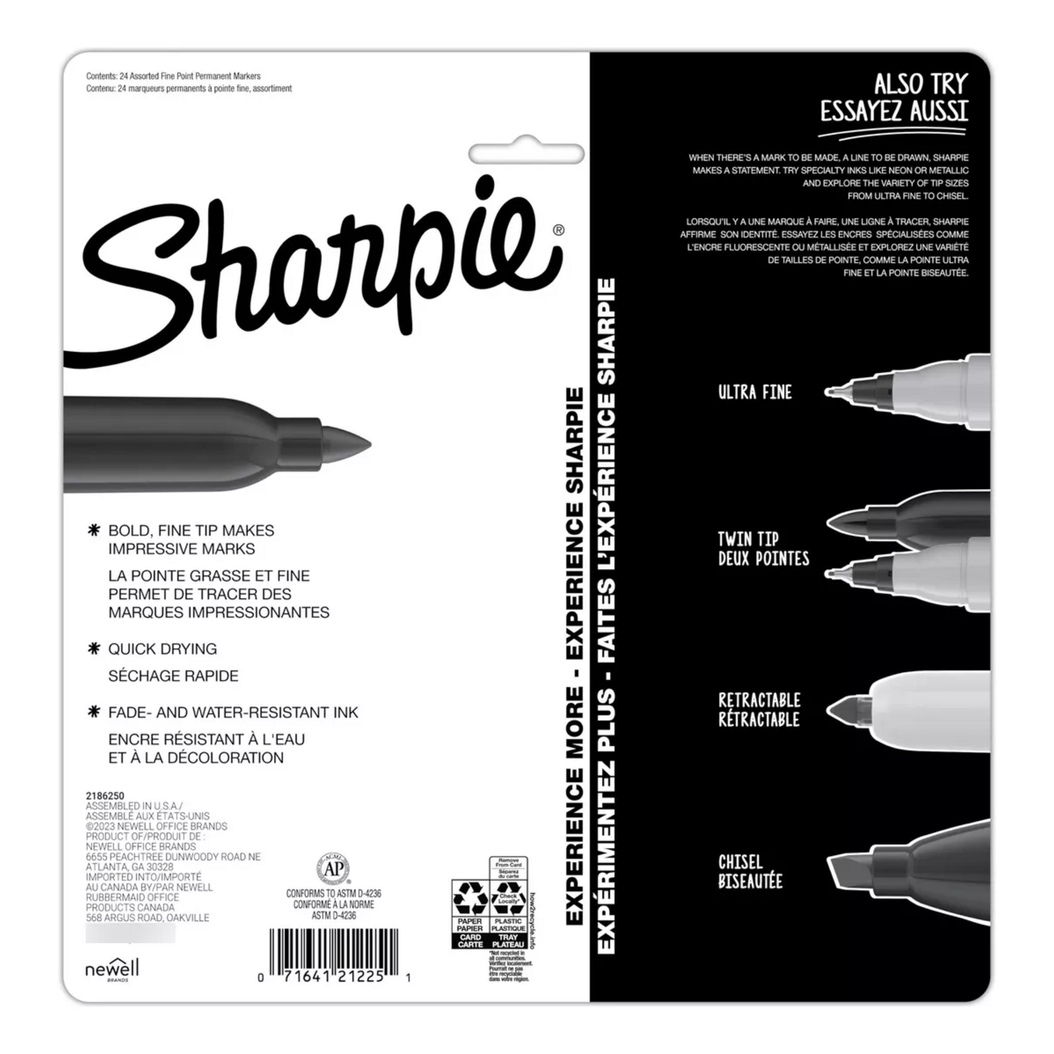 Marcadores Permanentes Sharpie Glam Pop P/Fina 24 Colores-3