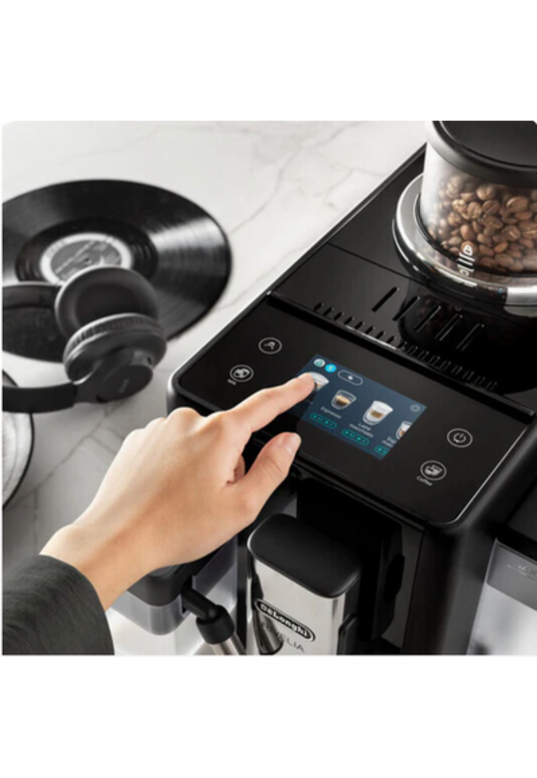 Cafetera Superautomatica DeLonghi Rivelia Latte Negra-4