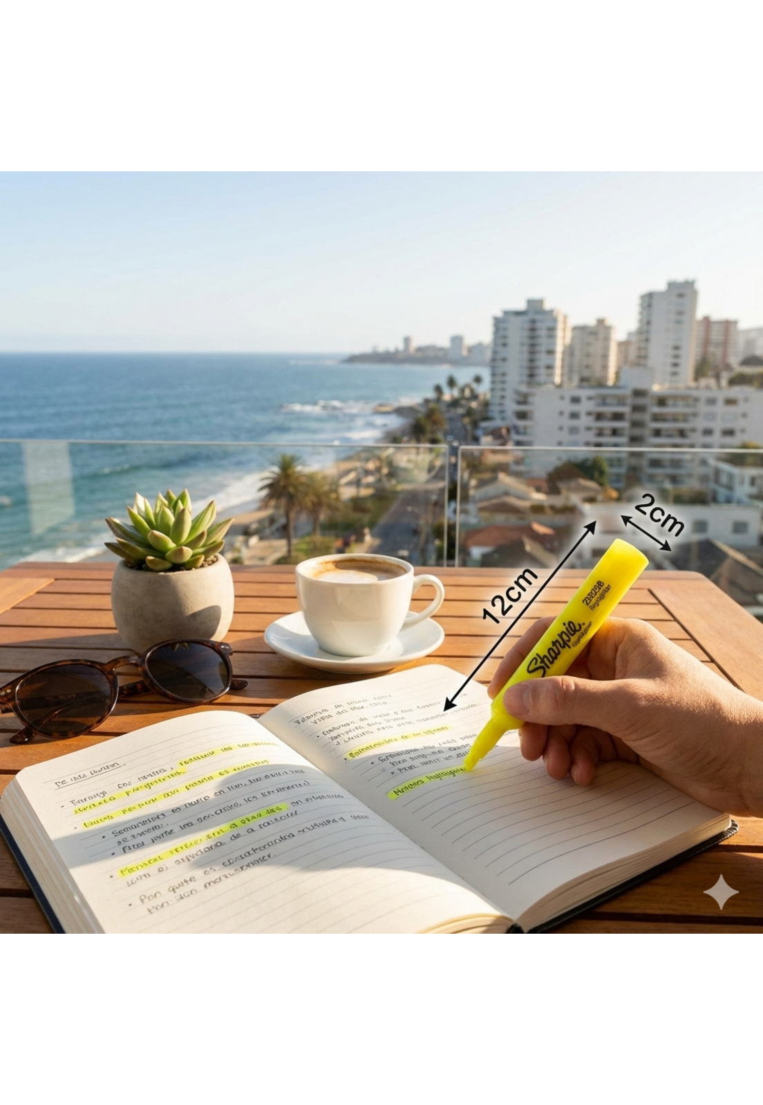 Destacador Sharpie Tank Amarillo 25025B Fluor Biselado-2