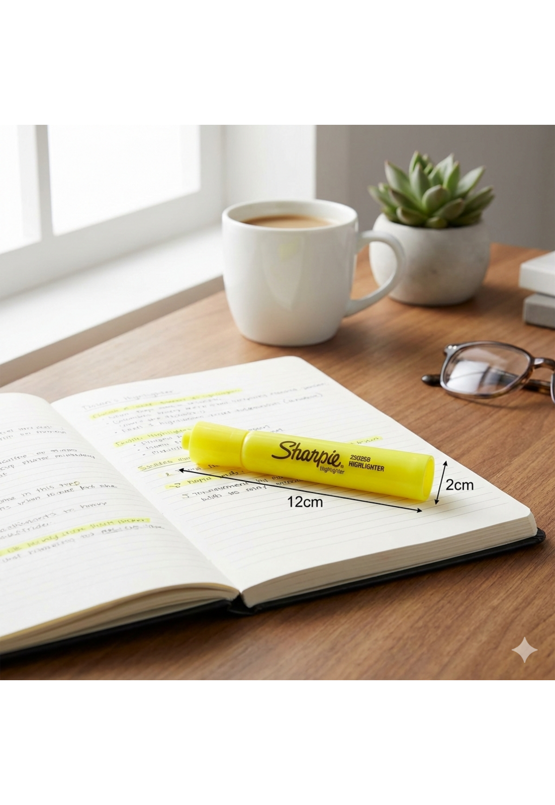 Destacador Sharpie Tank Amarillo 25025B Fluor Biselado-4