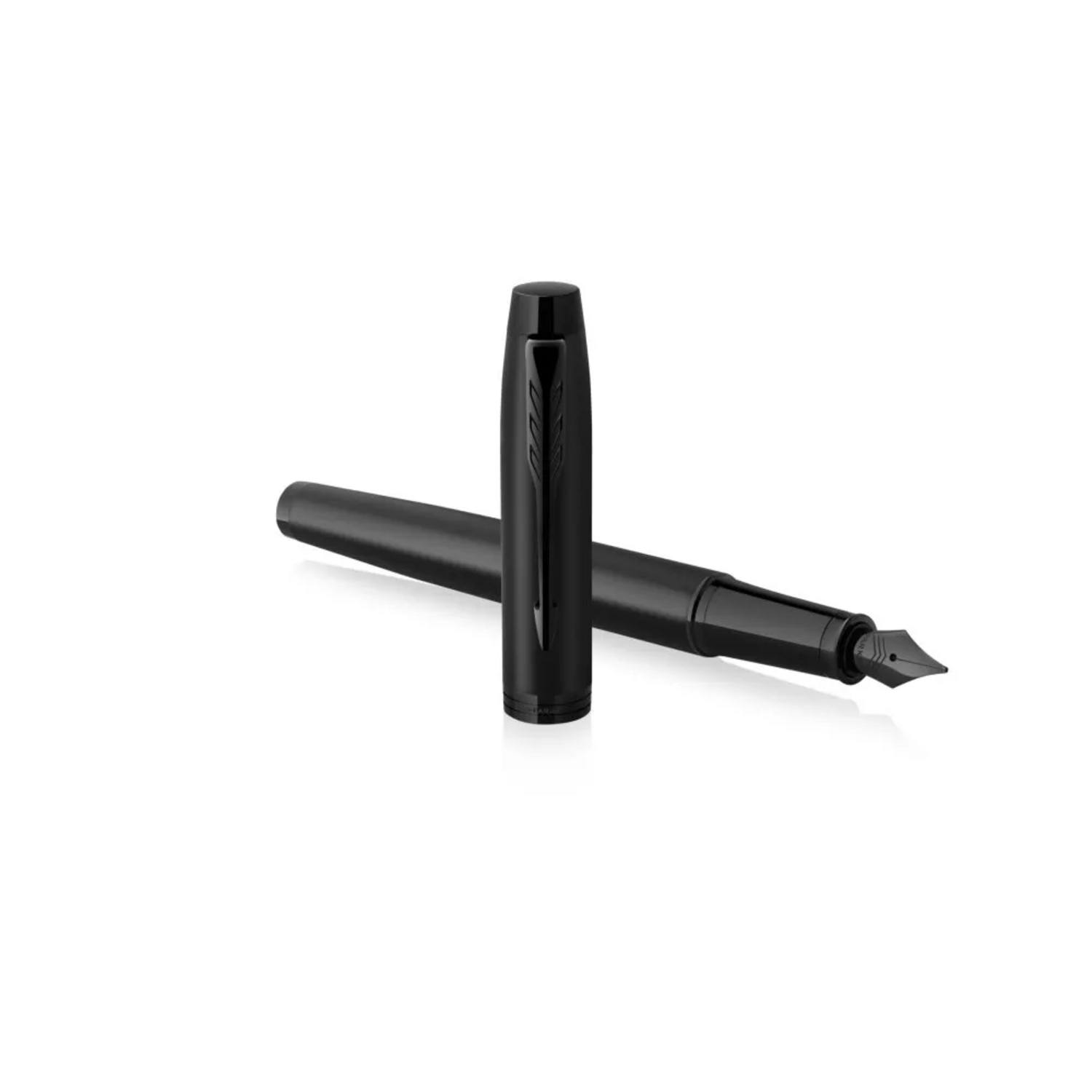 Pluma Fuente Parker IM Negro Matte BT Tinta Azul-4