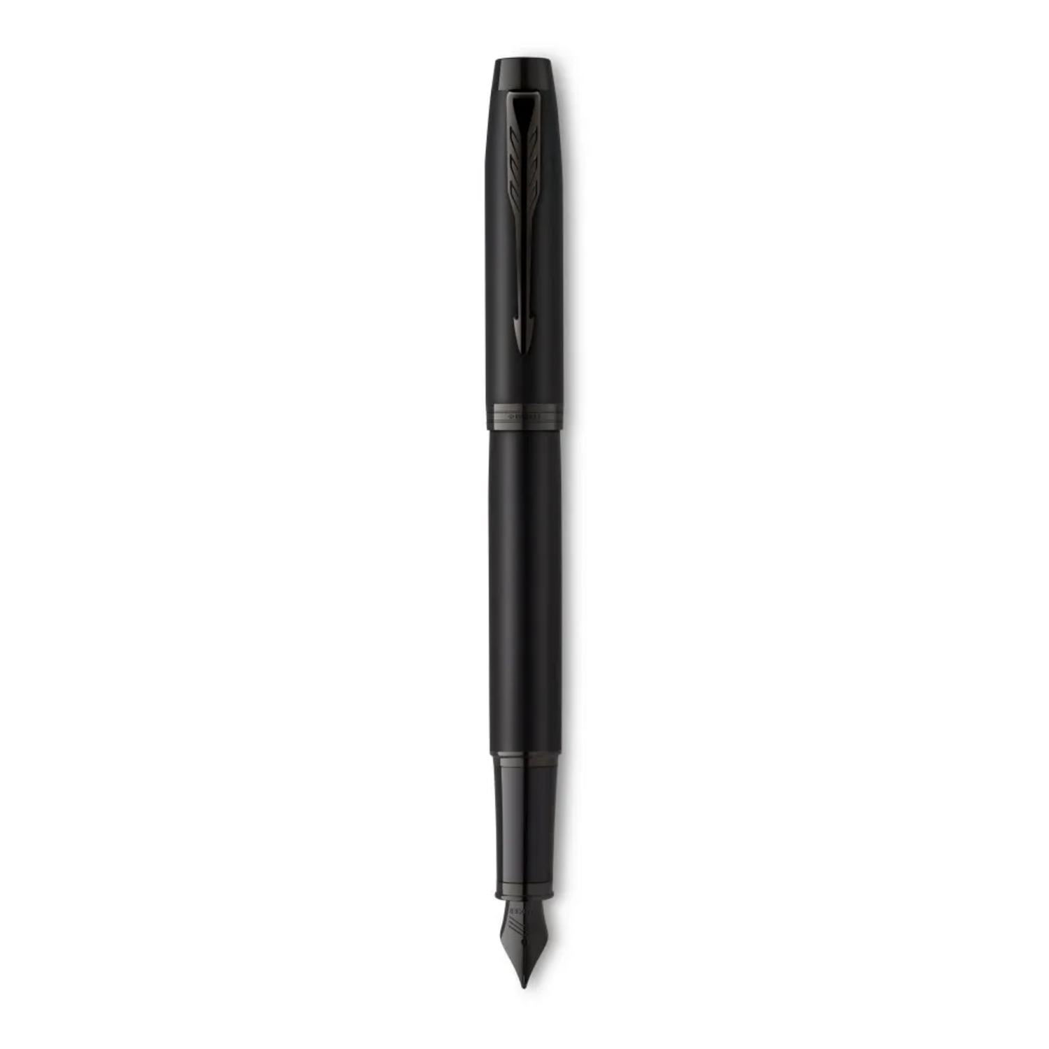 Pluma Fuente Parker IM Negro Matte BT Tinta Azul-5