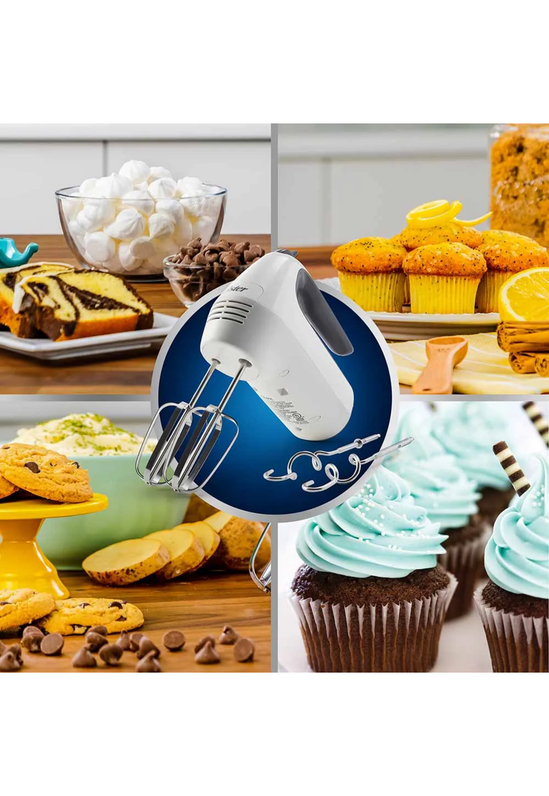 Batidora de Mano Oster 6 Velocidades y Turbo Blanca-3