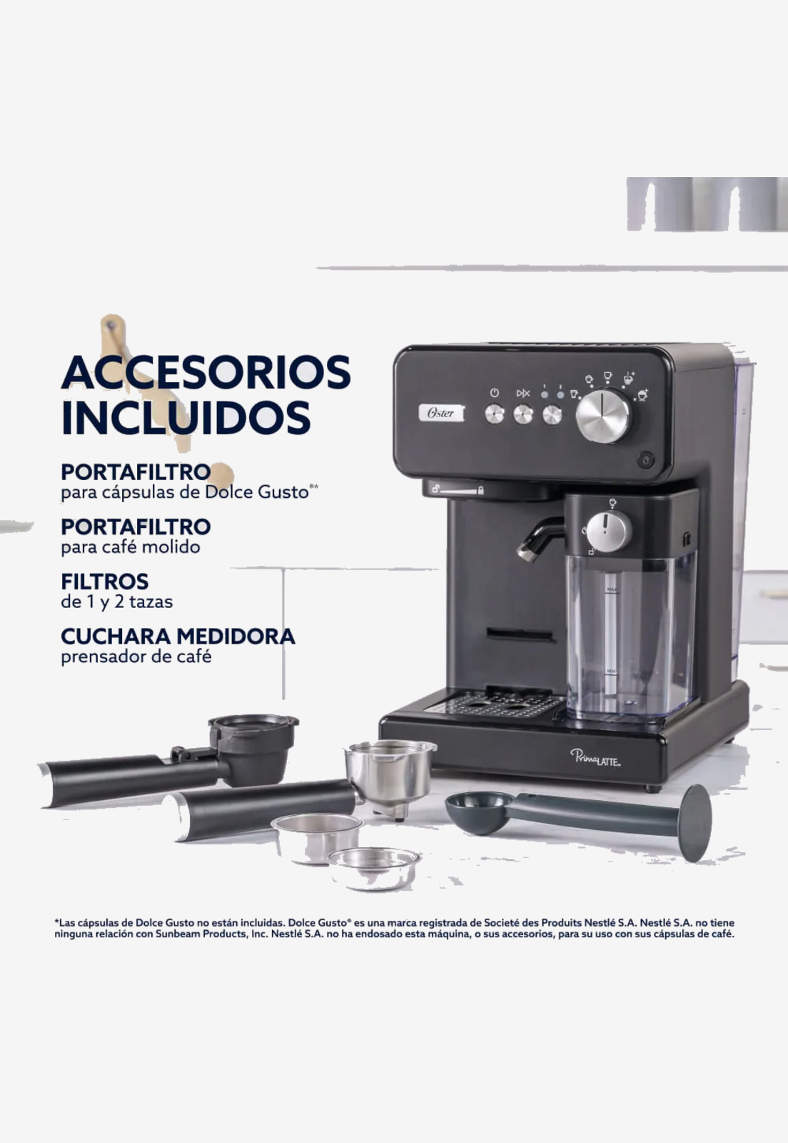 Cafetera Automatica Oster Primalatte Nuevo Modelo 2025 Negra-6