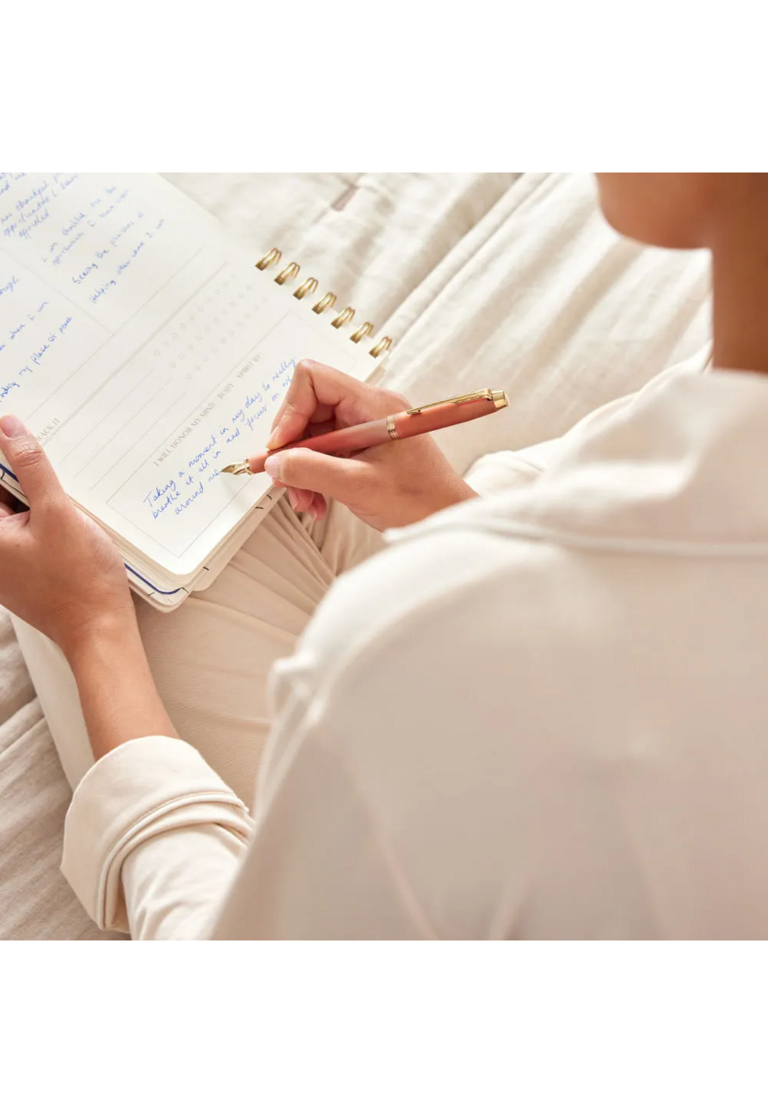 Pluma Parker IM Writing Rituals Naranja Med Tinta Azul-8