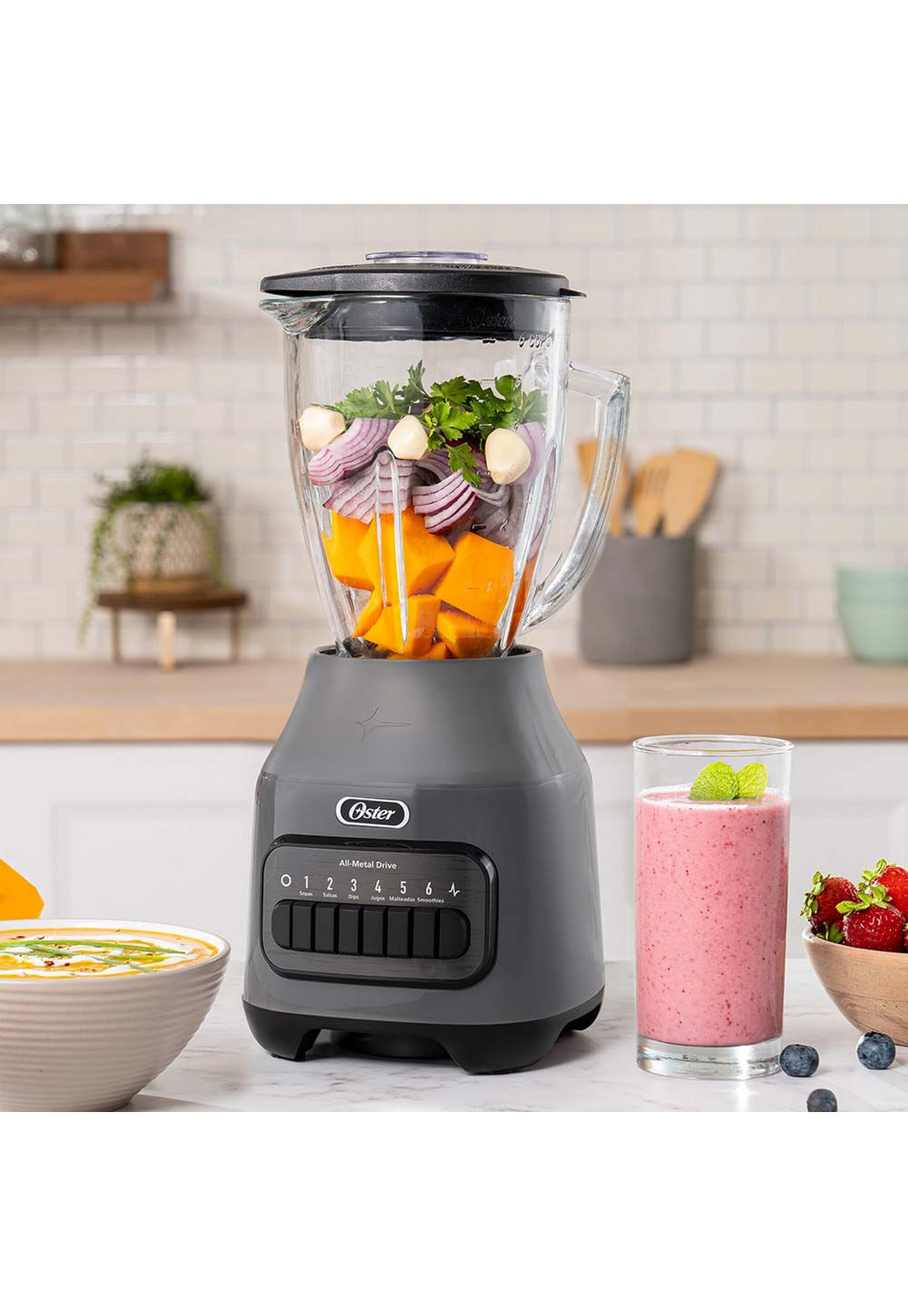 Licuadora Oster Vaso Vidrio  6 Vel  BLSTPEG-GPB-2