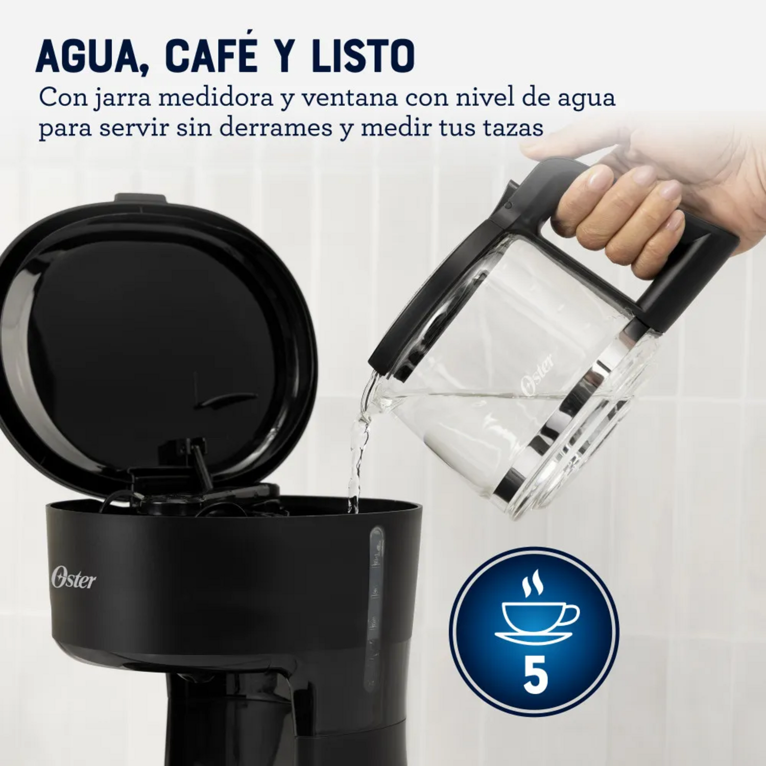 Cafetera Oster 5 Tazas Nuevo Modelo 2217208-2