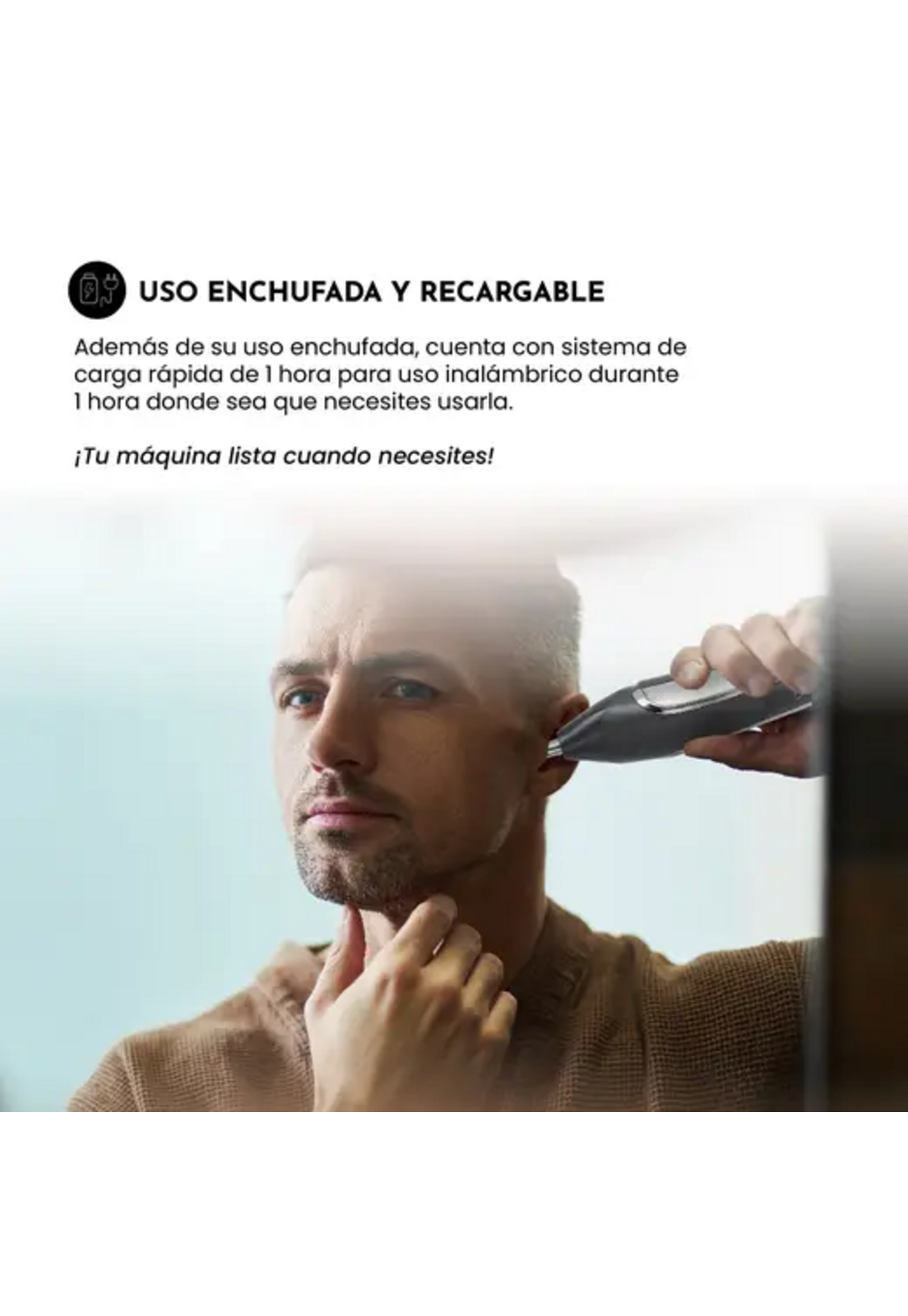 Cortadora De Pelo Siegen SG-8555 6 Cabezales Recargable-3