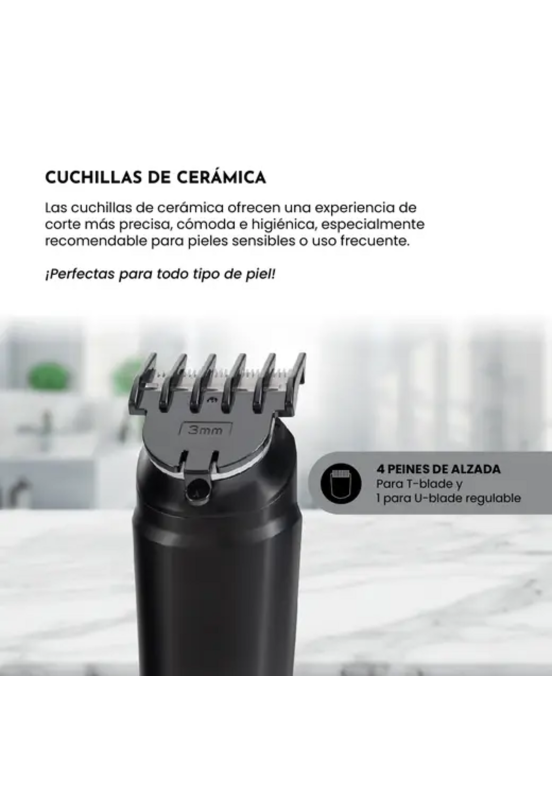 Cortadora De Pelo Siegen SG-8555 6 Cabezales Recargable-4