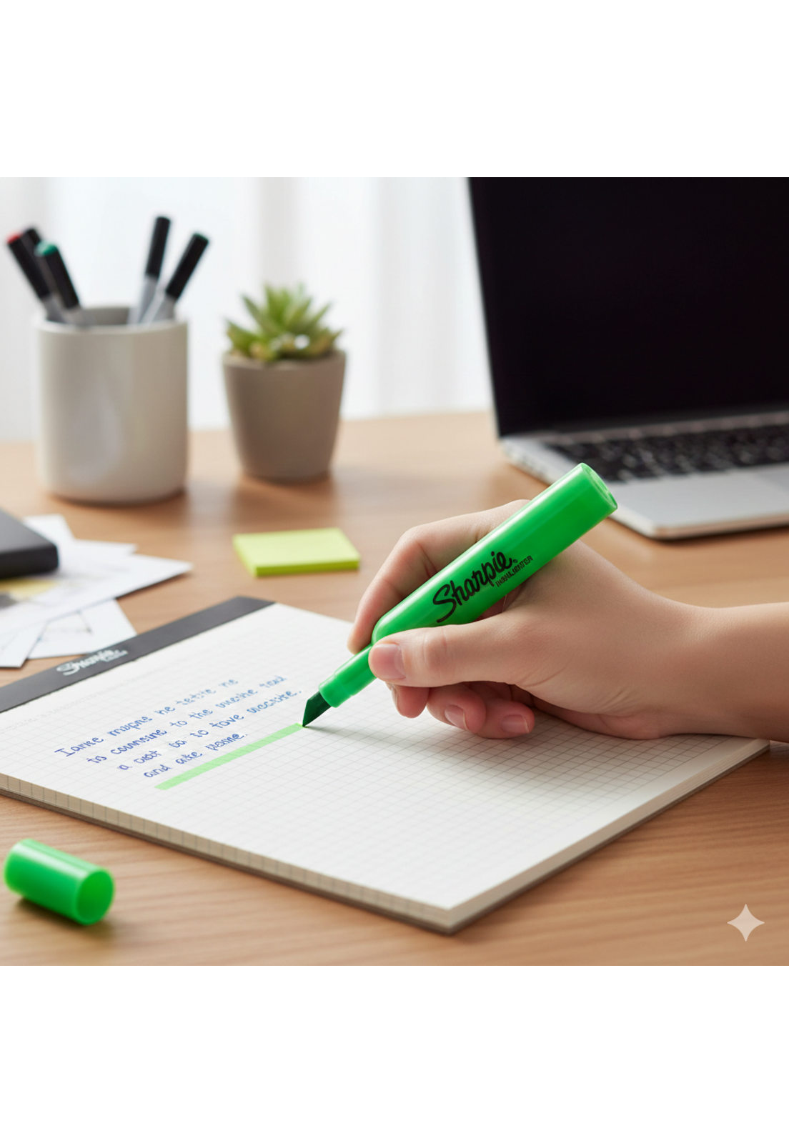 Destacador Sharpie Tank Verde 25026B Fluor Biselado-2
