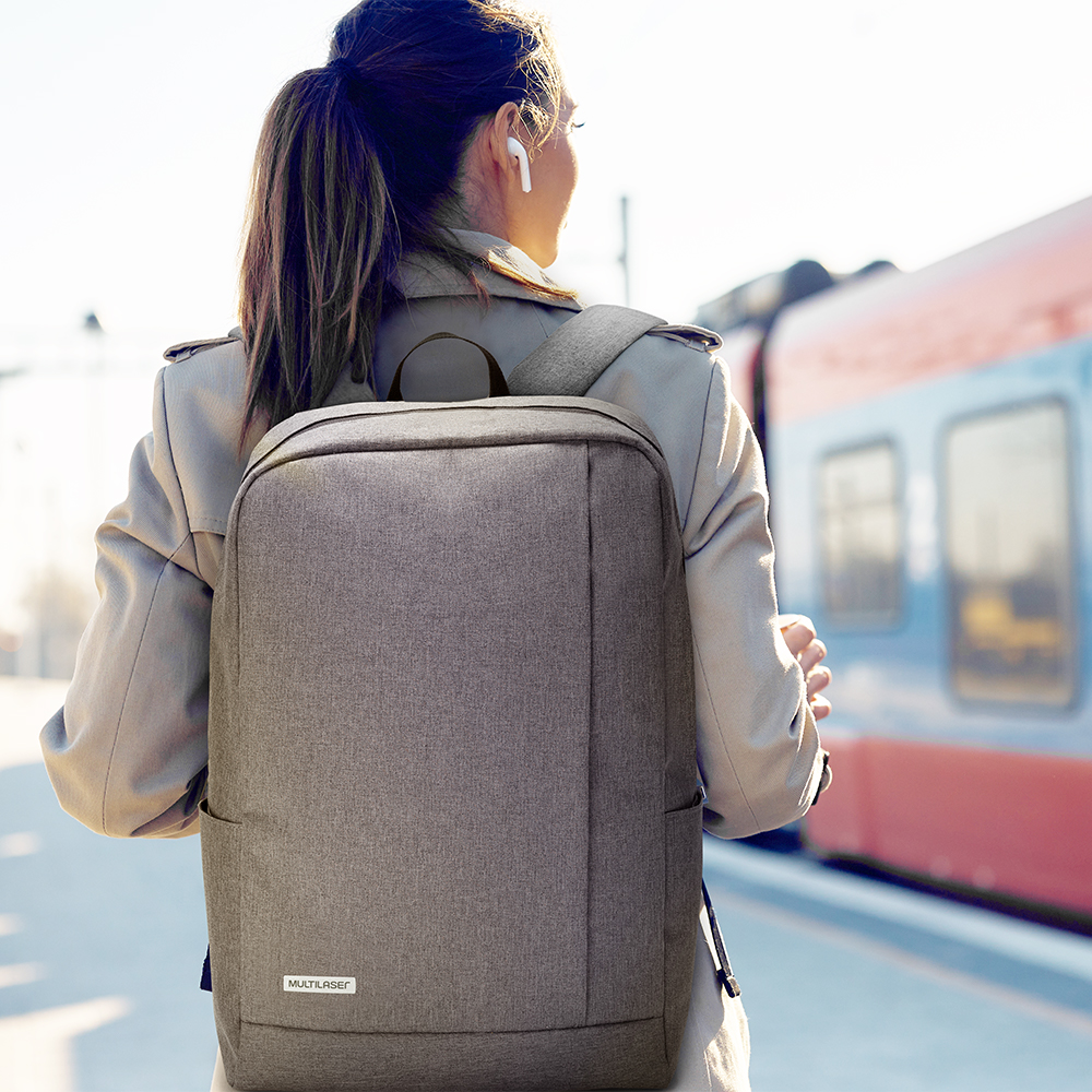 Mochila Notebook Multilaser Classic Gris BO438-11