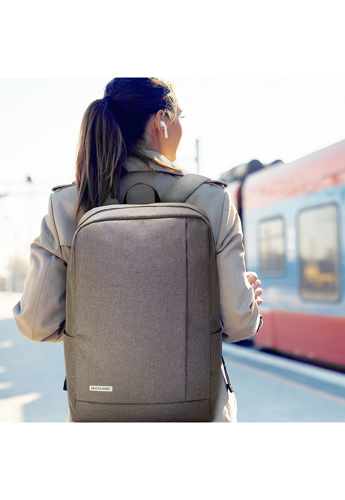 Mochila Notebook Multilaser Classic Gris BO438-6