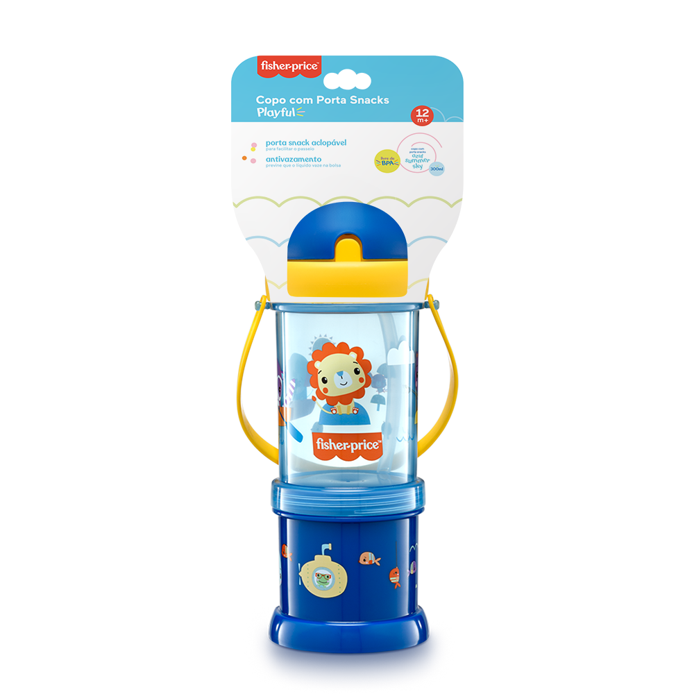 Vaso Porta Snack Fisher Price Playfyl Az Summer Sky BB1012-2