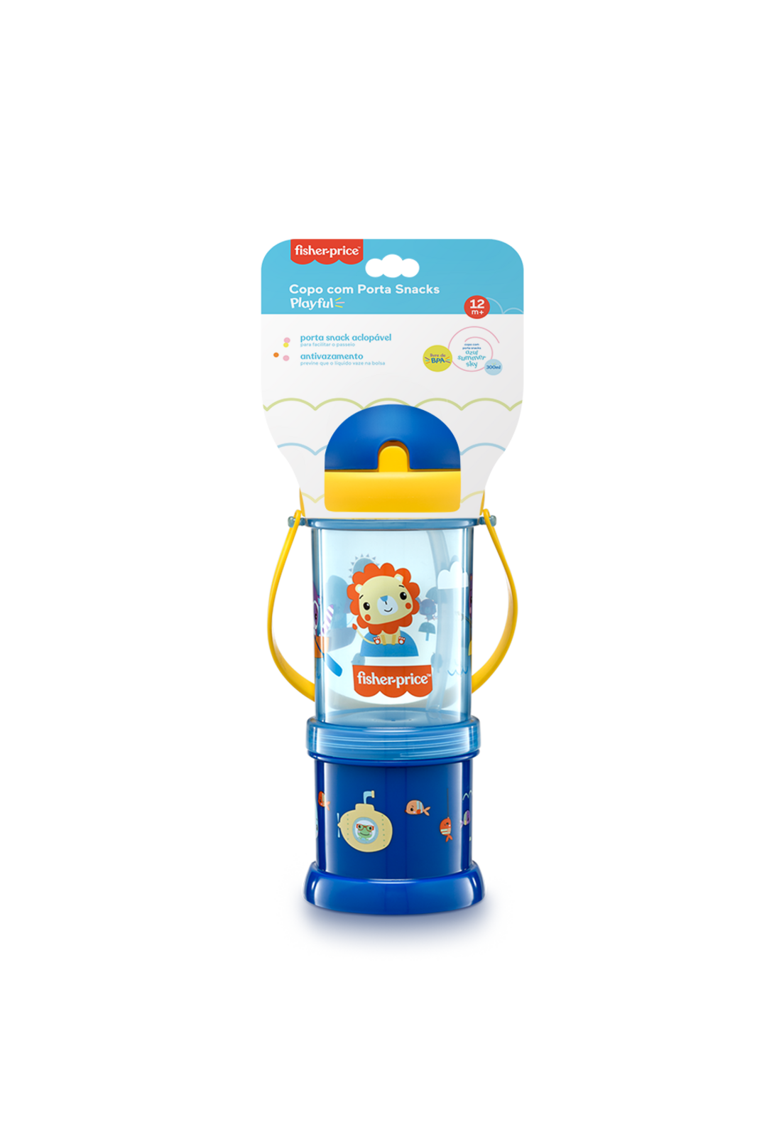 Vaso Porta Snack Fisher Price Playfyl Az Summer Sky BB1012-2