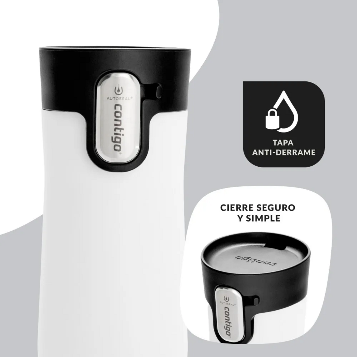 Vaso Mug Termico Contigo WestLoop 2.0 FrioCal Blanco 473 ml-2