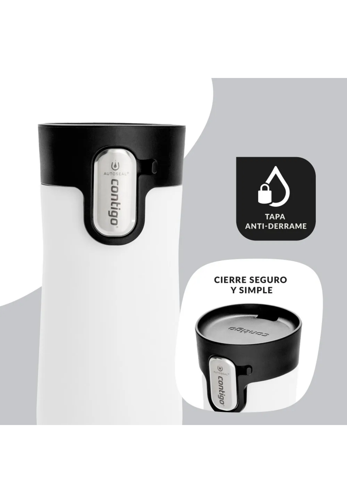 Vaso Mug Termico Contigo WestLoop 2.0 FrioCal Blanco 473 ml-2