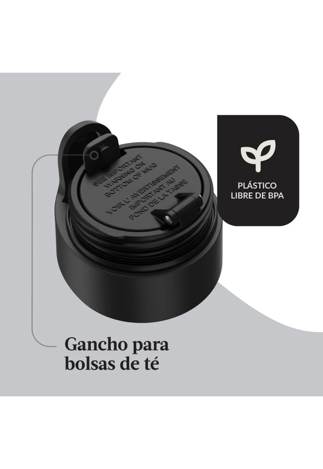 Vaso Mug Termico Contigo WestLoop 2.0 FrioCal Blanco 473 ml-3