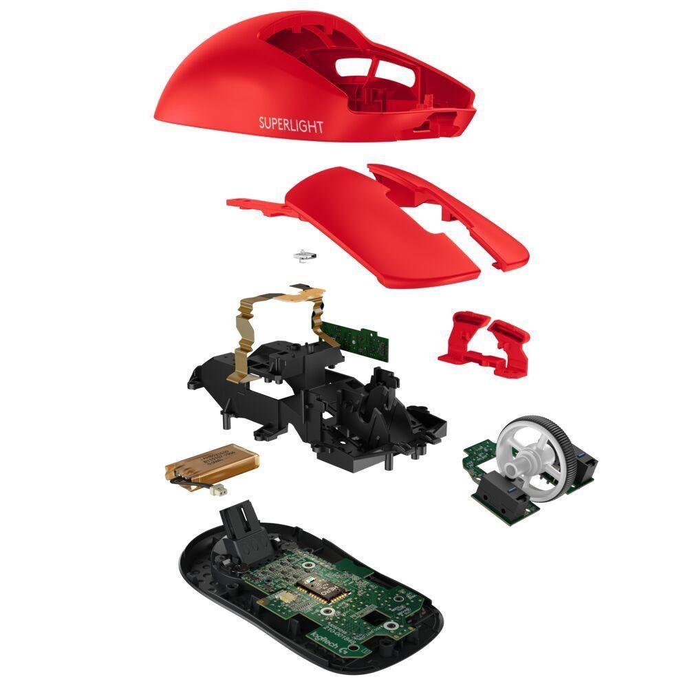 Mouse Gamer Logitech PRO X Superlight Inalambrico Rojo-8