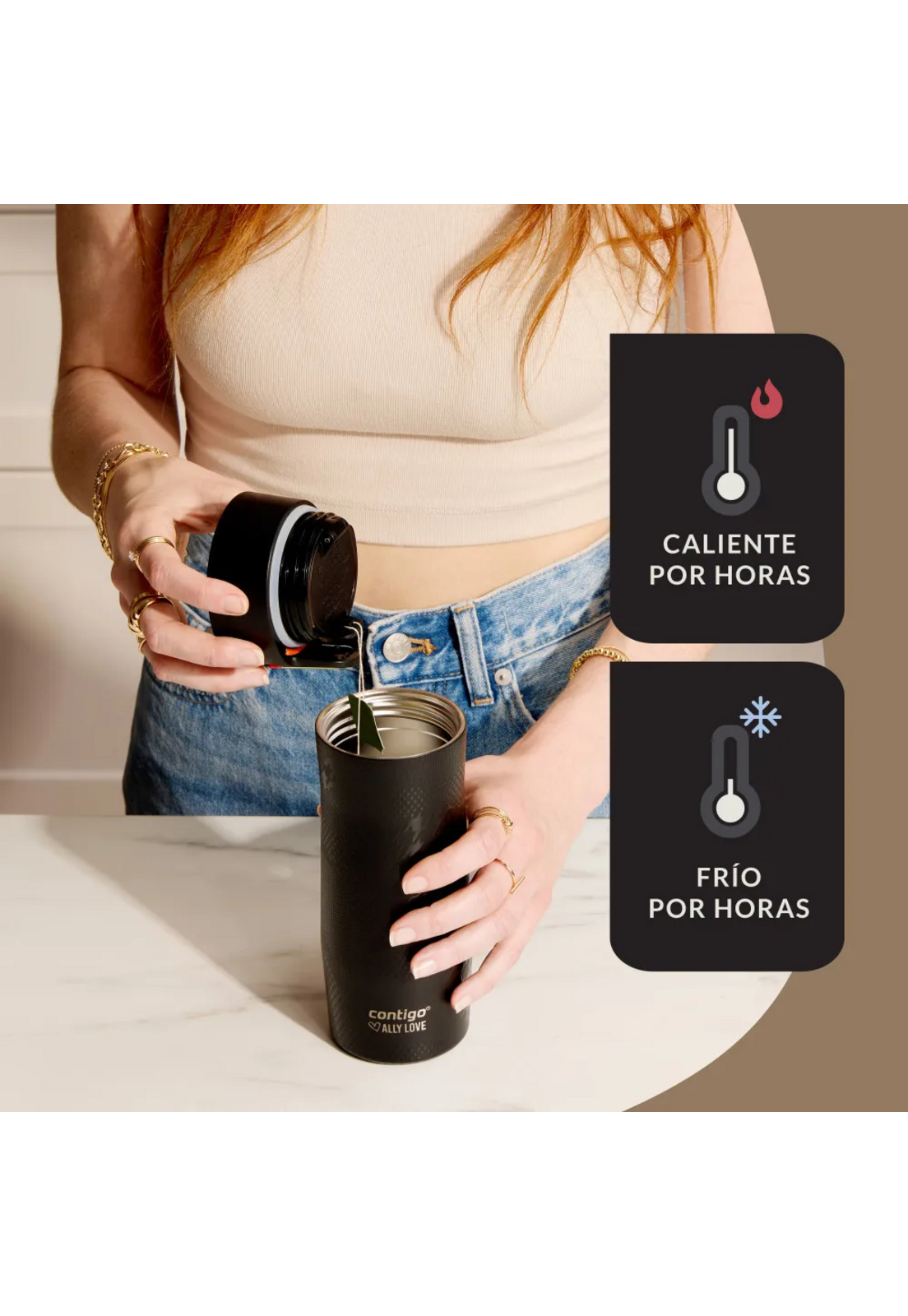 Vaso Mug Térmico Contigo West Loop 3.0 Ally Love 473 ml Ng-3