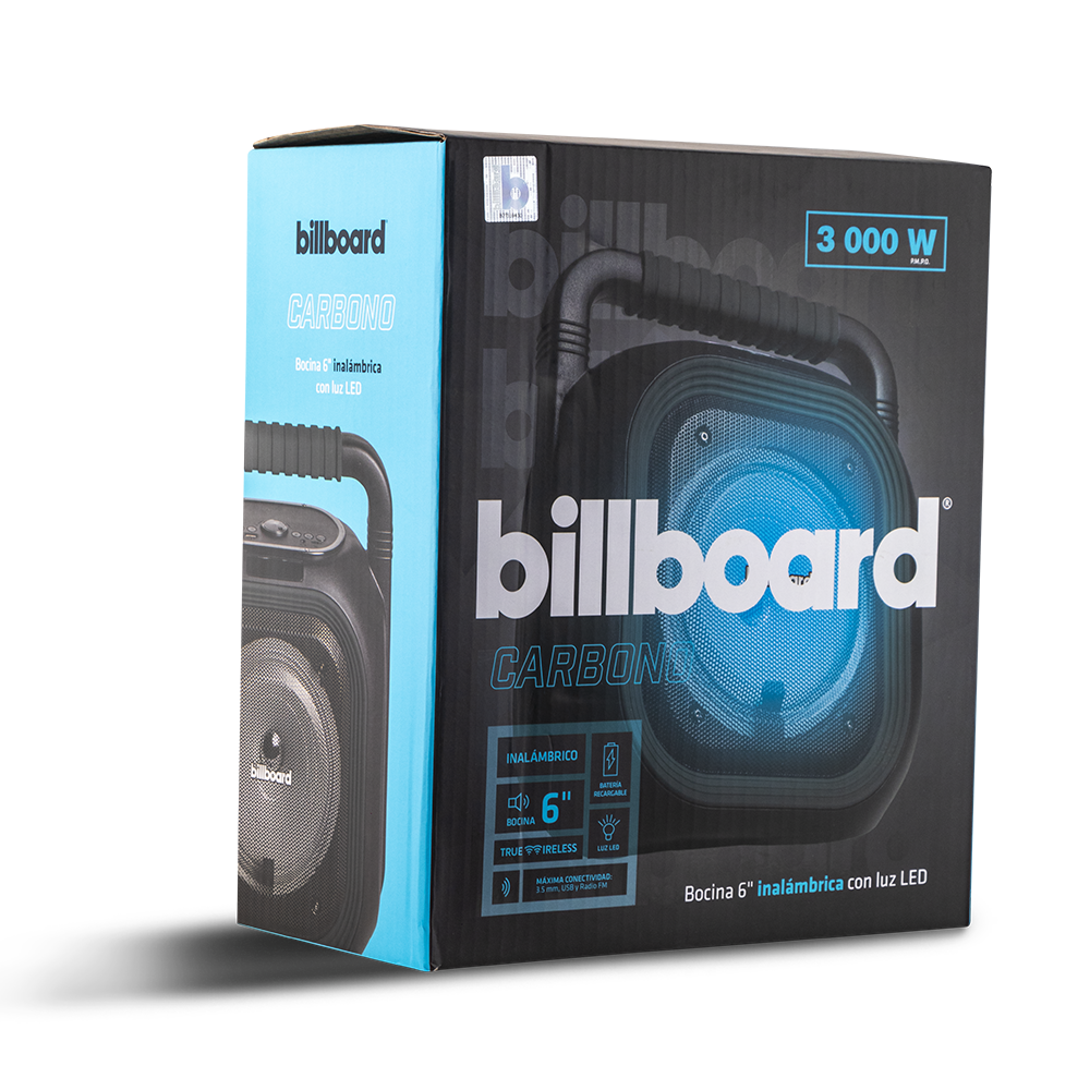 Parlante Inalambrico Billboard Carbono 6 S80025-3