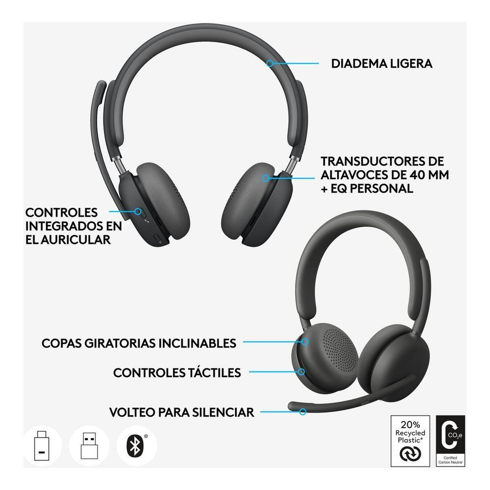 Audifono Inalambrico Logitech Zone Wireless 2-5