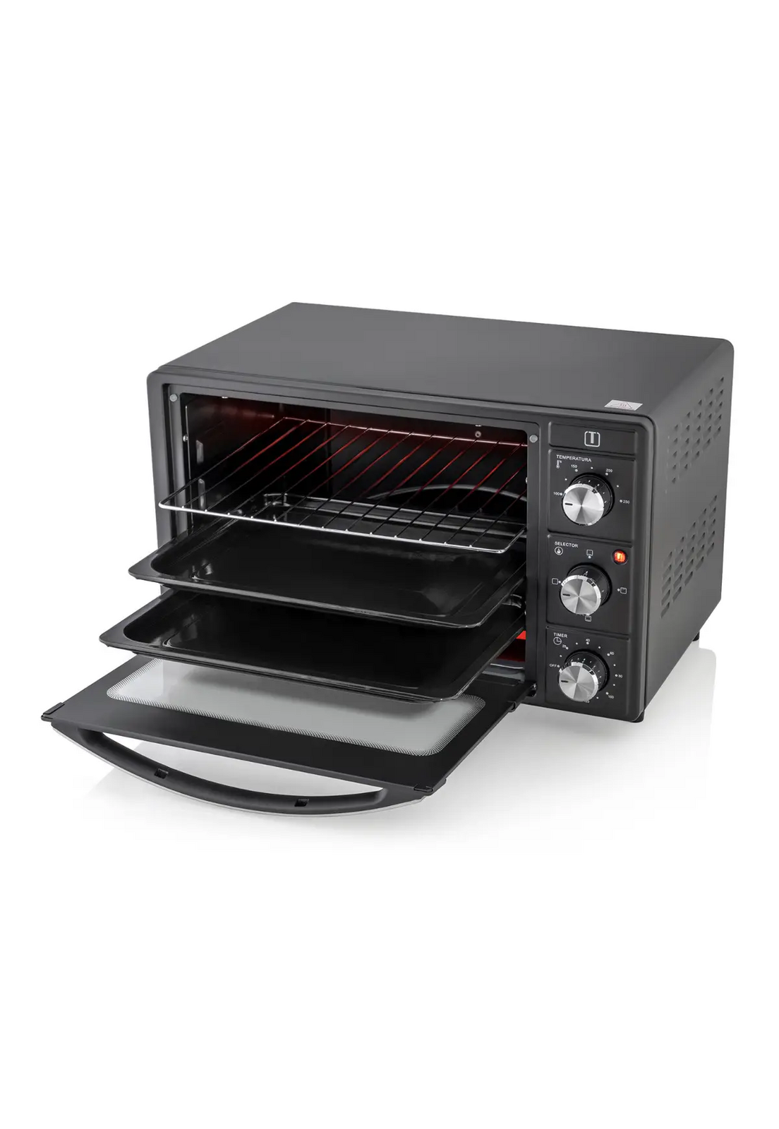 Horno Eléctrico 25 Litros Thomas TH-25N01 Timer Grill Negro-2