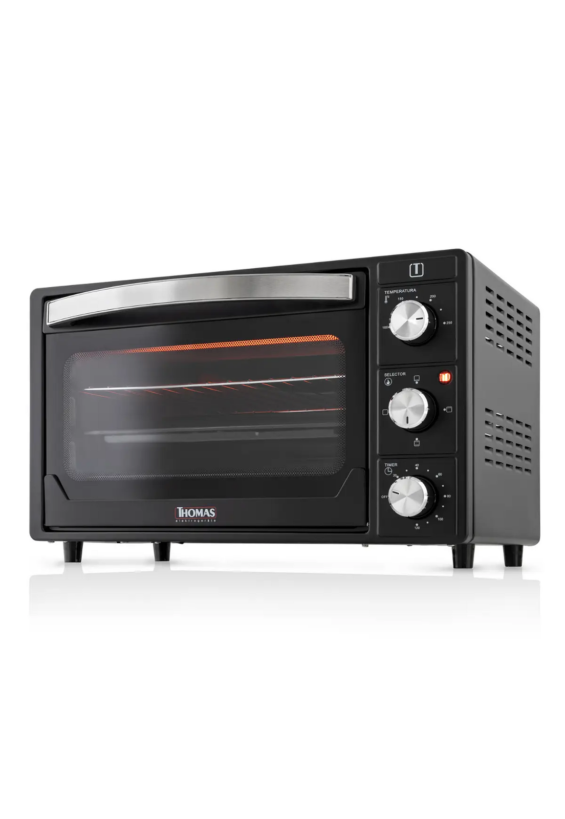 Horno Eléctrico 25 Litros Thomas TH-25N01 Timer Grill Negro-4
