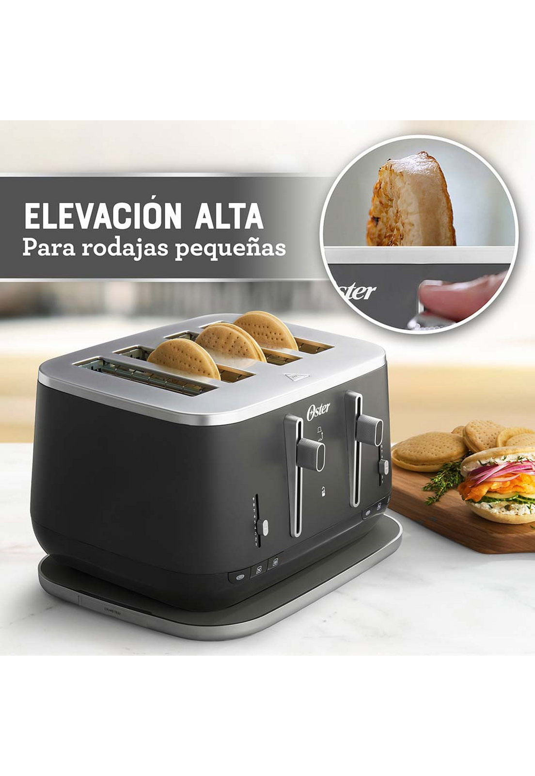 Tostador Oster Premium 4 Rebanadas Negro-3
