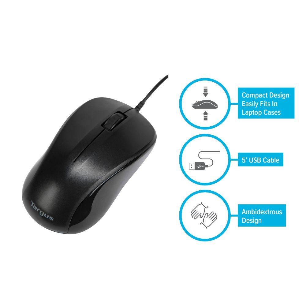 Mouse Óptico Targus Usb Amu80us-1