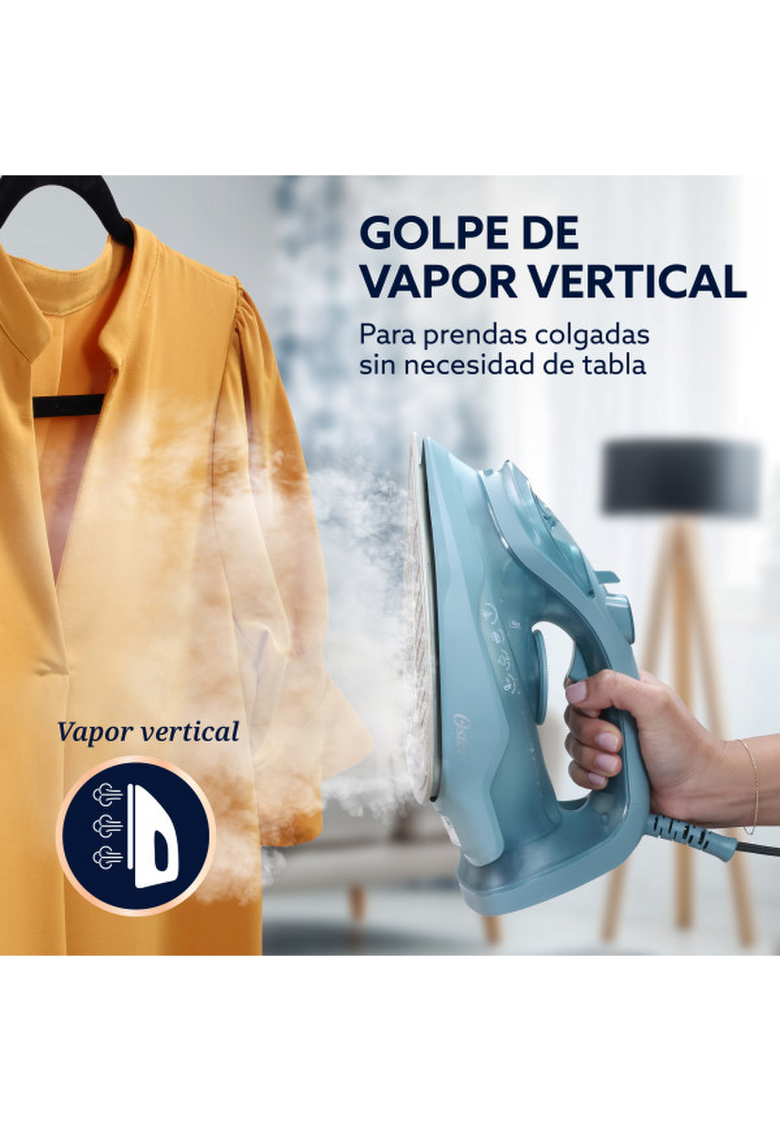 Plancha a Vapor Oster S7000 Cerámica Golpe 180g 1600W Verde-5