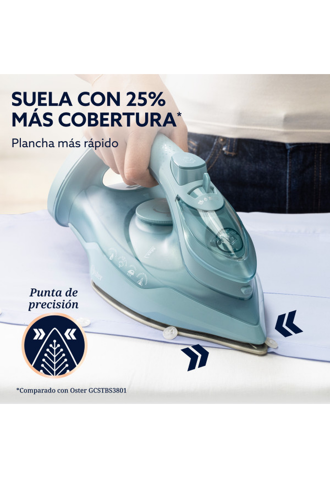 Plancha a Vapor Oster S7000 Cerámica Golpe 180g 1600W Verde-6
