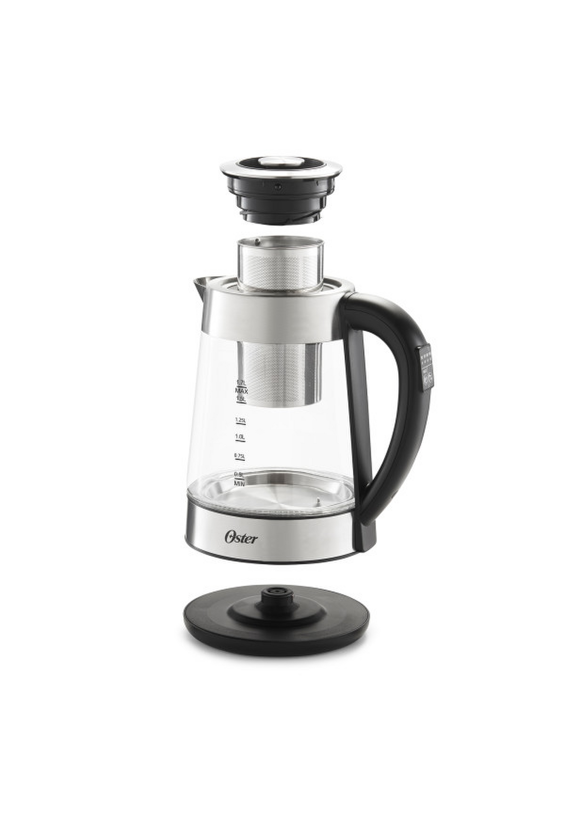 Hervidor Oster Vidrio 1.7L Infusor Té Control Temperatura-4