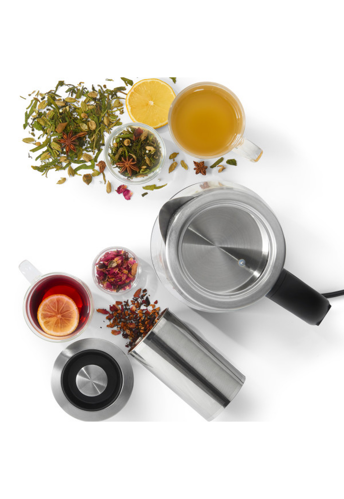 Hervidor Oster Vidrio 1.7L Infusor Té Control Temperatura-6