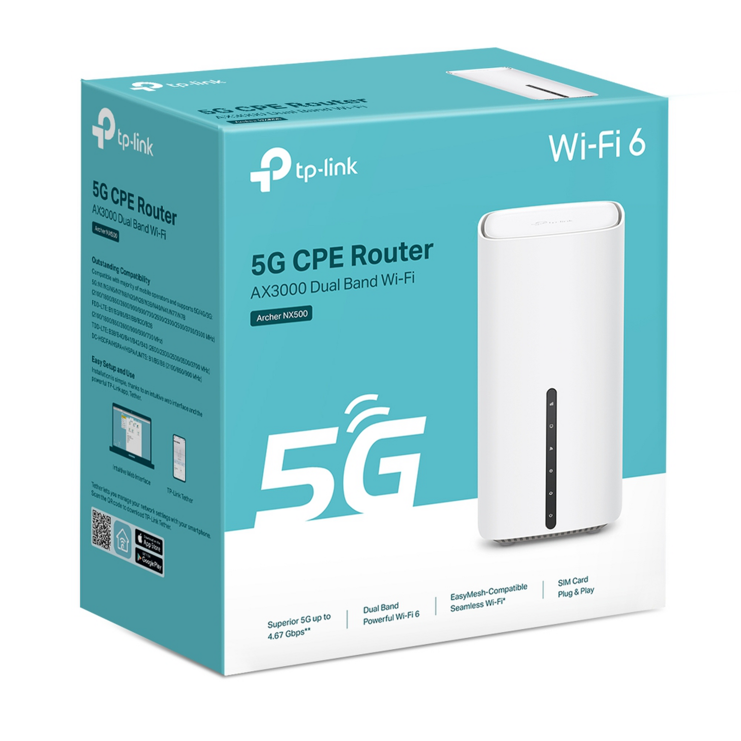 Router TP-Link Archer NX500 5G AX3000 Wi-Fi 6-7