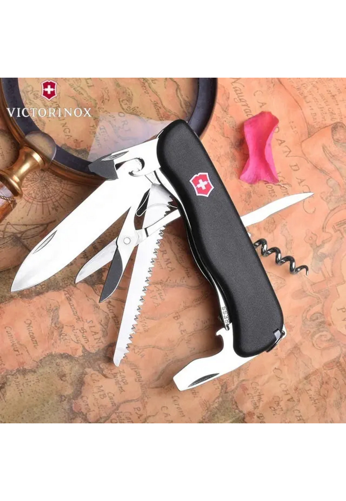 Navaja Cortapluma Victorinox Outrider Hoja Bloqueable Negra-4