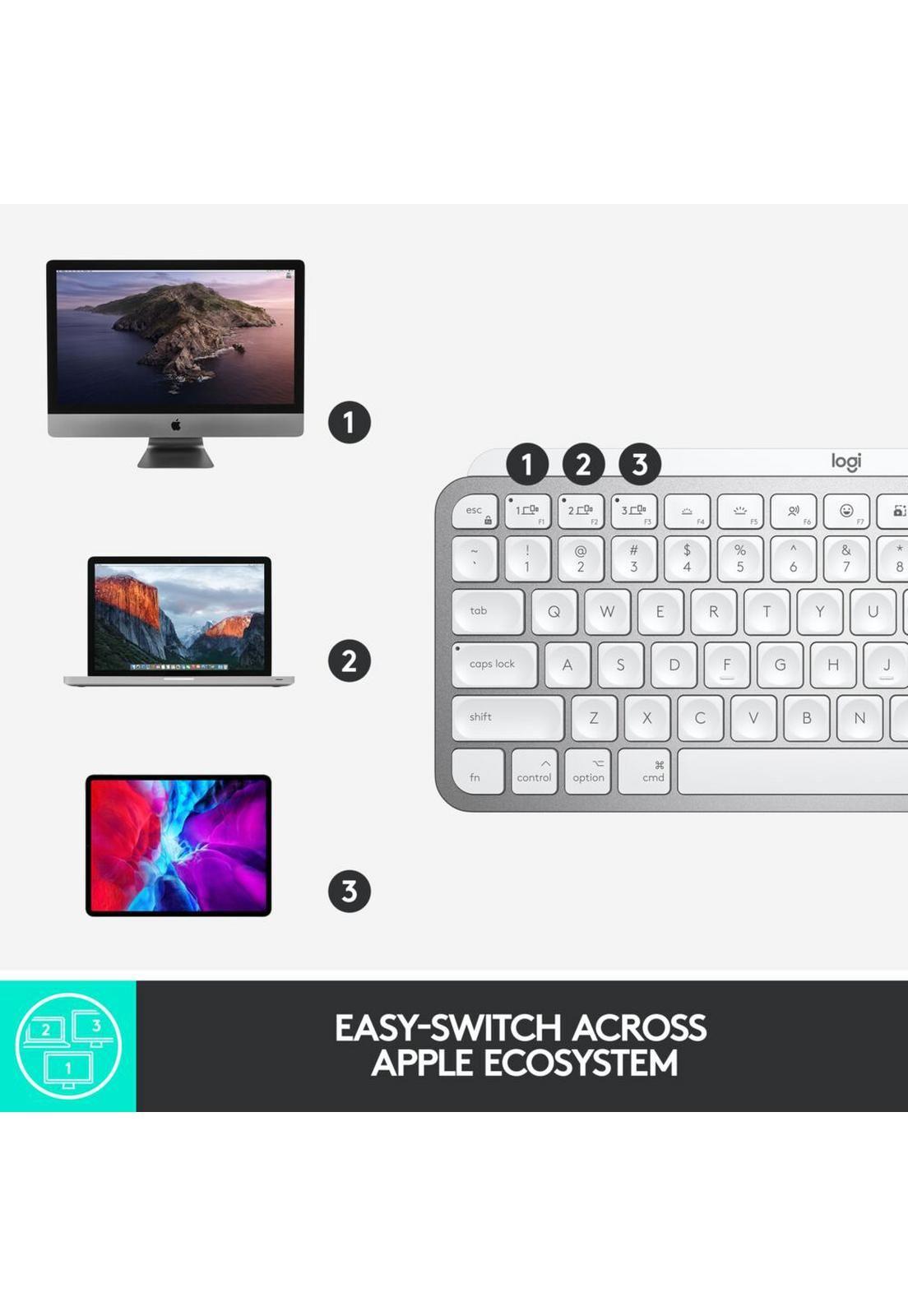 Teclado Logitech Mini MX Keys Gris-4