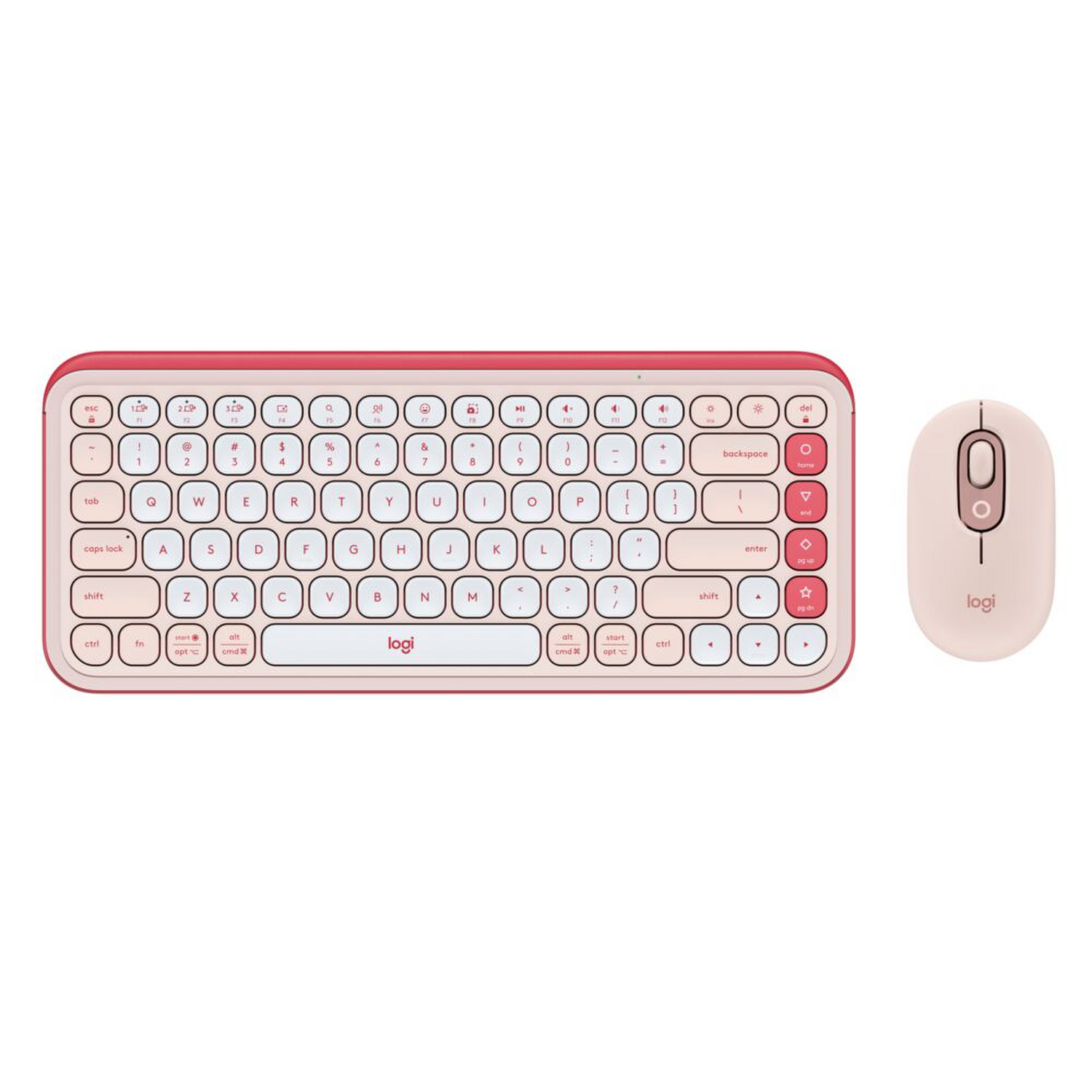 Combo Teclado + Mouse Inalam Pop Icon Logitech Rosa Esp-0