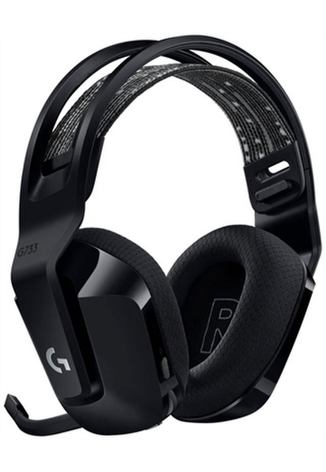 Audífonos Gamer inalámbricos Logitech G733 Negro con luz RGB-1
