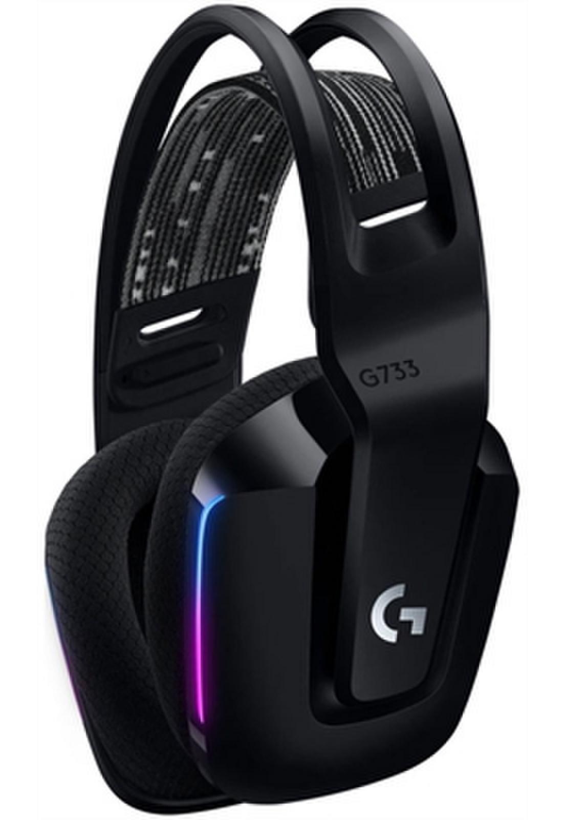 Audífonos Gamer inalámbricos Logitech G733 Negro con luz RGB-2