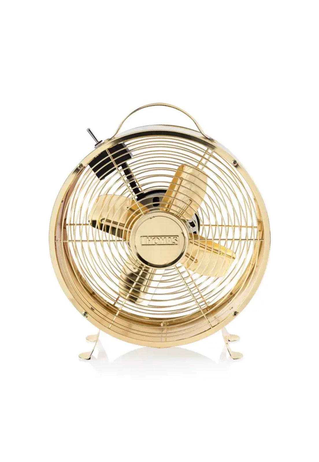 Ventilador Thomas 20 Cm Dorado Vintage 25W Bajo Consumo-0