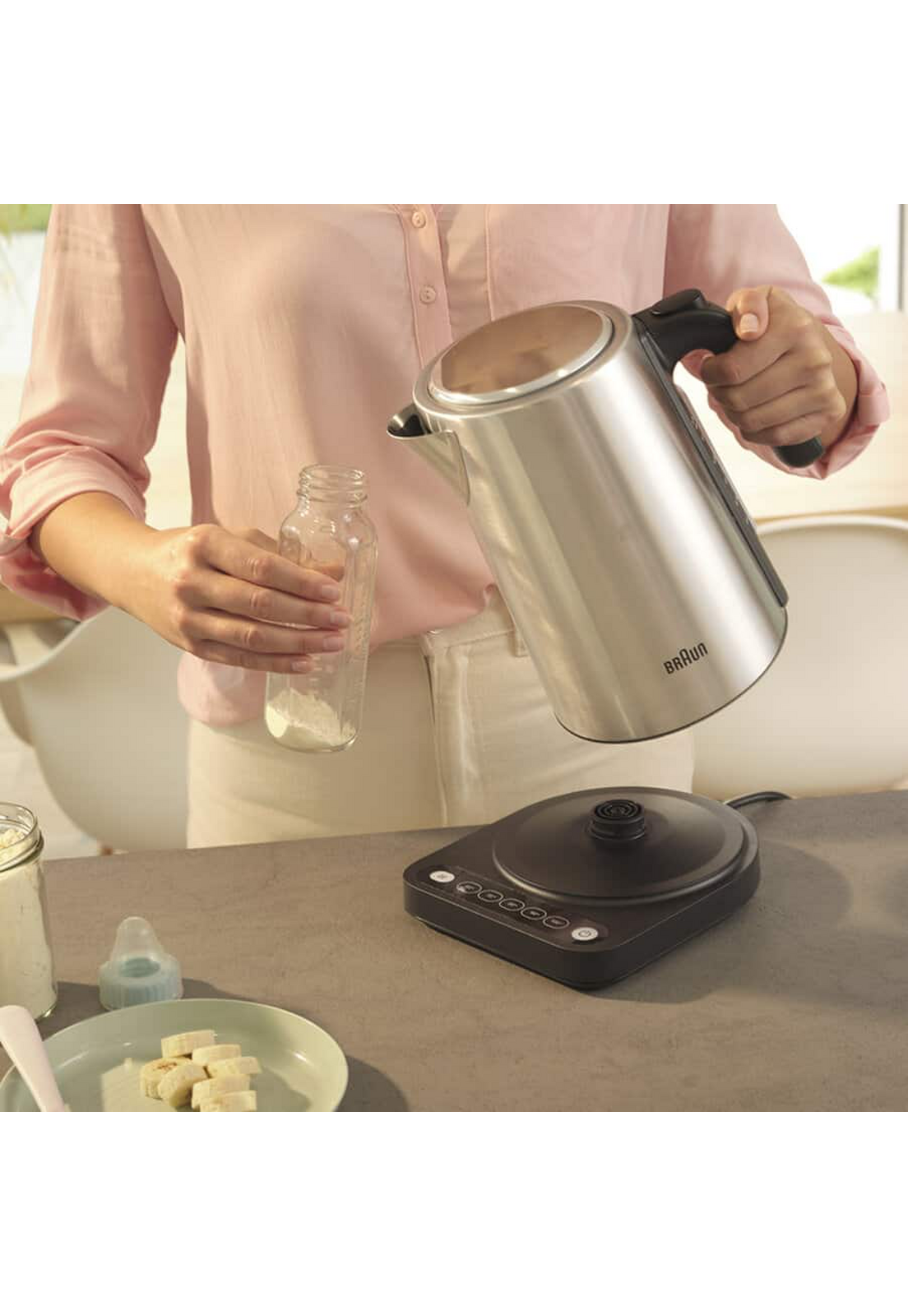 Hervidor Braun Acero 2200W 5 Temperaturas Mantiene Calor-5