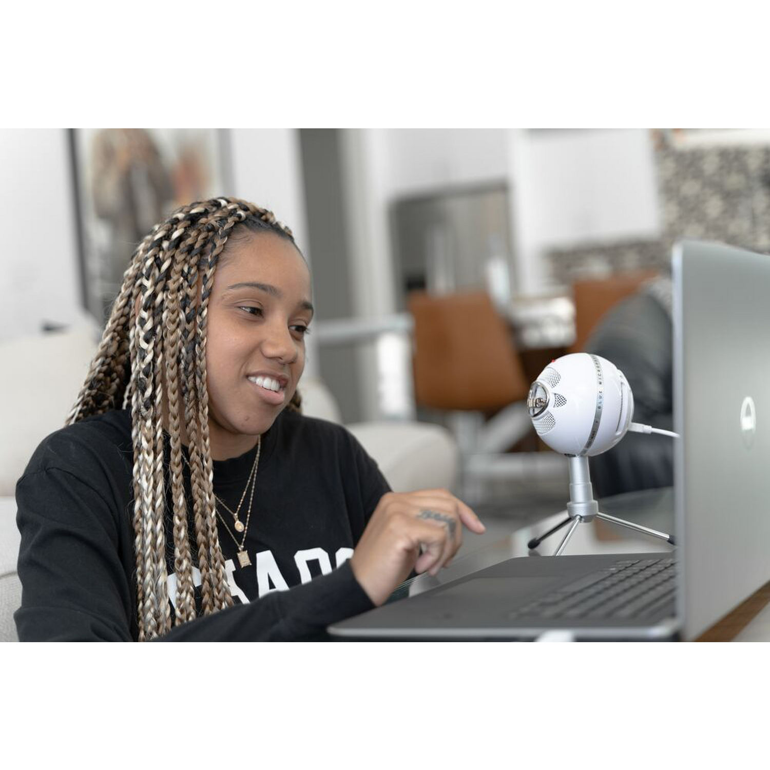 Microfono Blue Logitech Snowball Ice Blanco-6