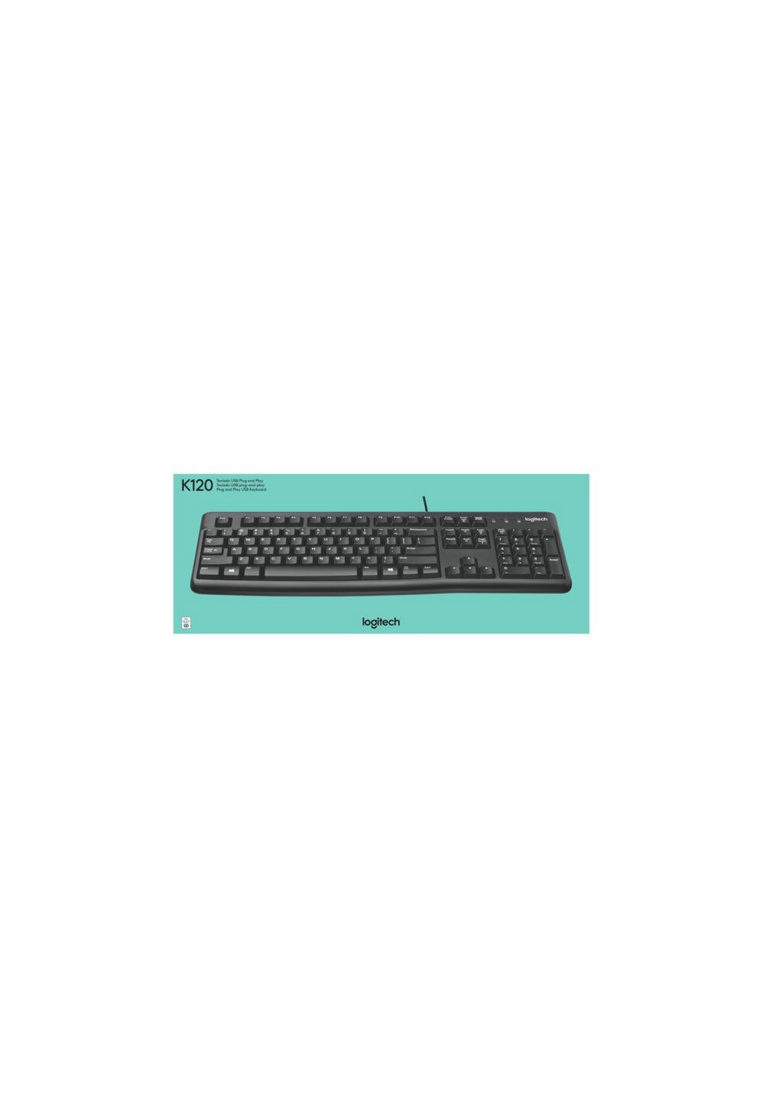 Teclado Logitech USB Estandar para Computadora K120-1