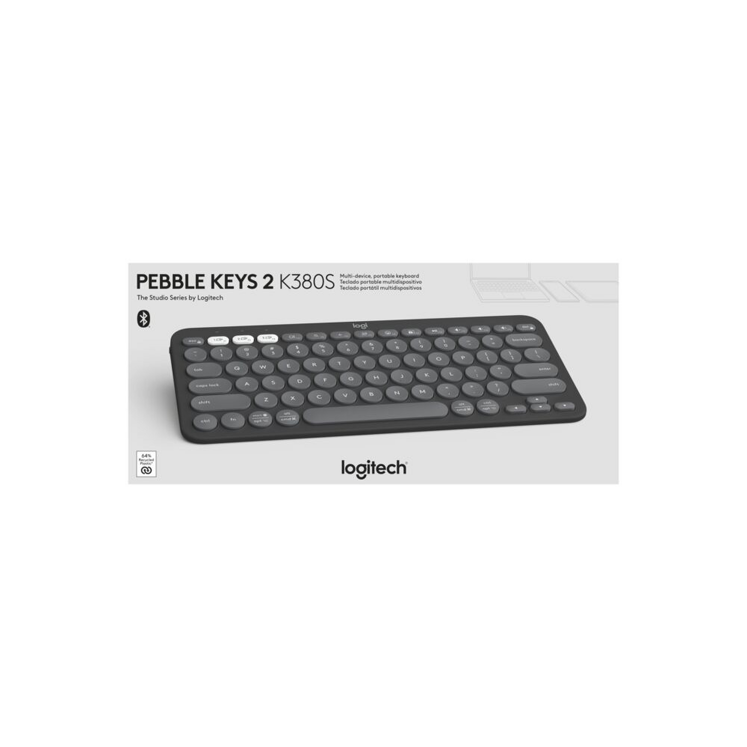 Teclado Logitech Pebble 2 K380S Negro Español-3