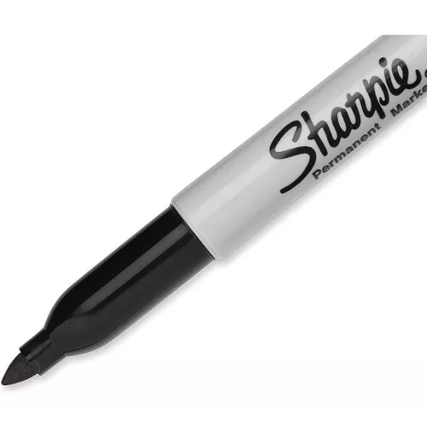 Marcador Permanente Sharpie Punta Fina Negro Caja X12+2-2