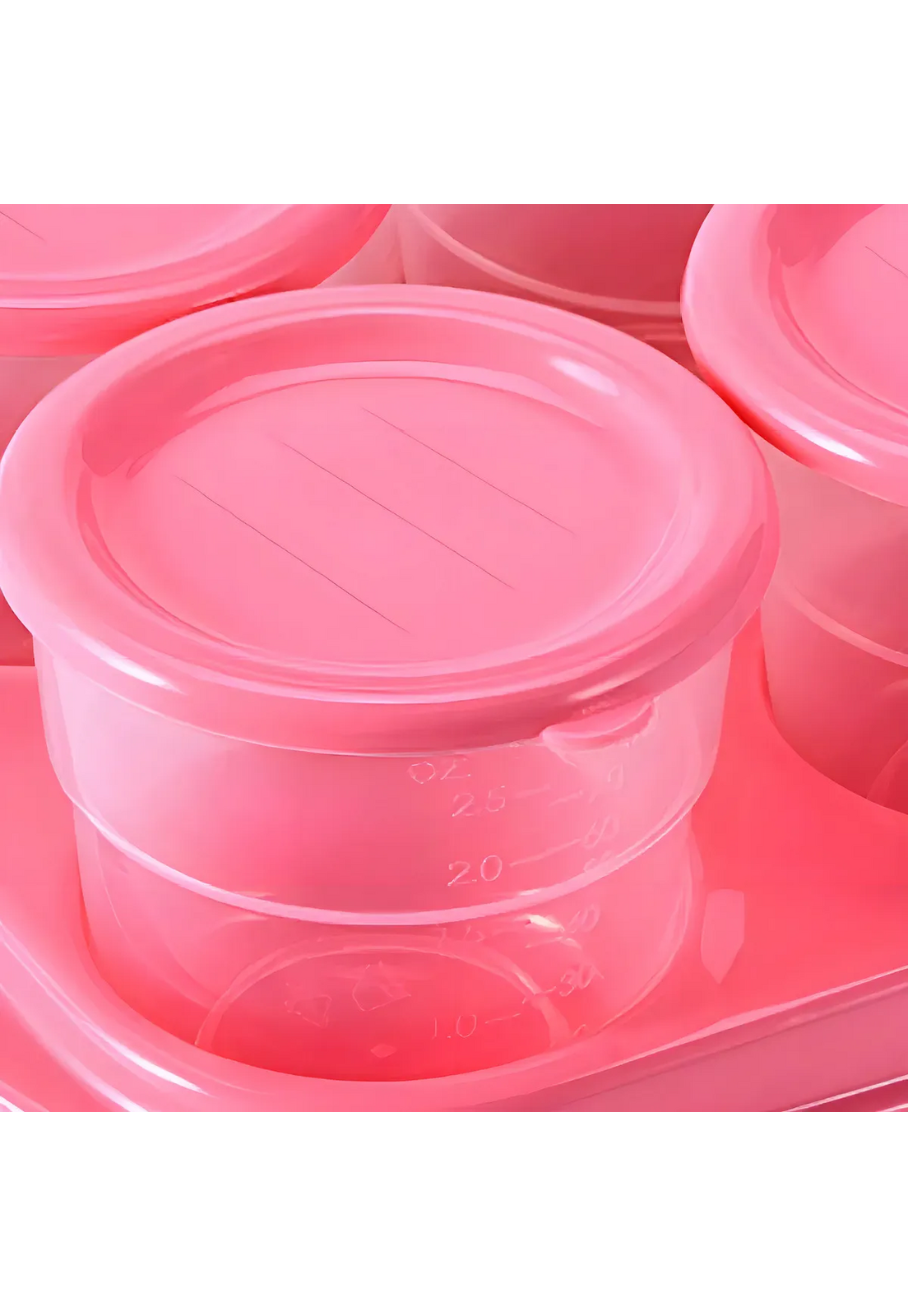 Potes para Congelar Papilla Bandeja 8 Fisher Price Rosado-1